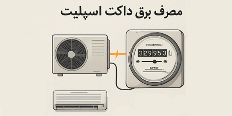مصرف برق داکت اسپلیت